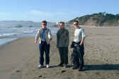 VIEW  L to R: Greg, David and Gary on Ocean Beach