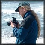 VIEW Sean recording the beaches on film after the recent storm damage.