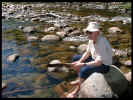 VIEW  Greg cooling off in the Merced River