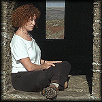 VIEW Antonia in the chapel at Rame Head
